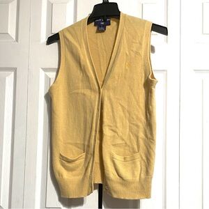 Ralph Lauren polo sport angora wool blend knit sweater vest  cardigan top LARGE